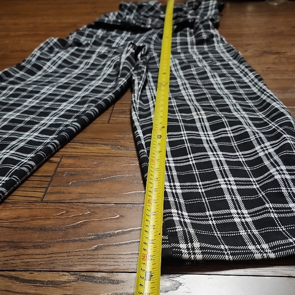 Retro 60s Mod Plaid Sleeveless Criss-Cross Jumpsuit | Wide-Leg | Size Medium - Picture 5 of 15